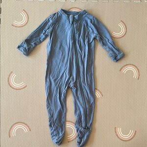 Kyte Baby Zippered Footie Pajamas Slate 0-3